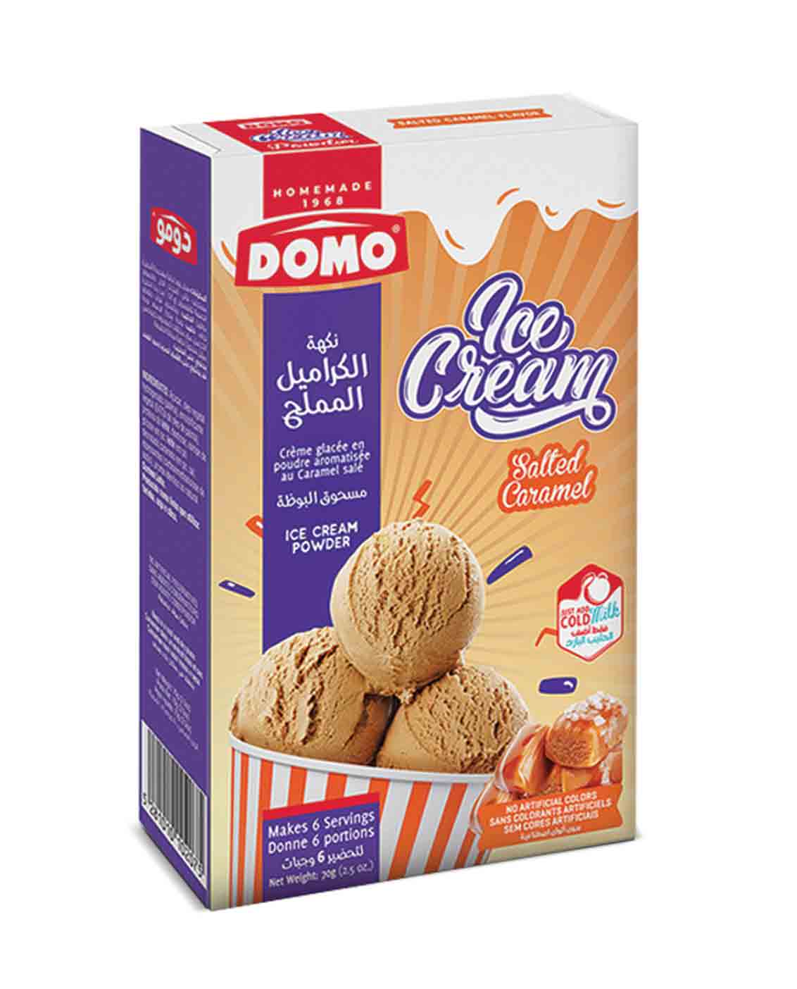 Domo Ice Cream Powder Salted Caramel 70G