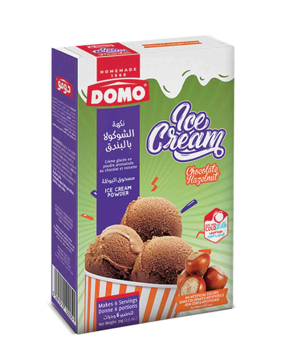 Domo Ice Cream Powder Chocolate Hazelnut 70G
