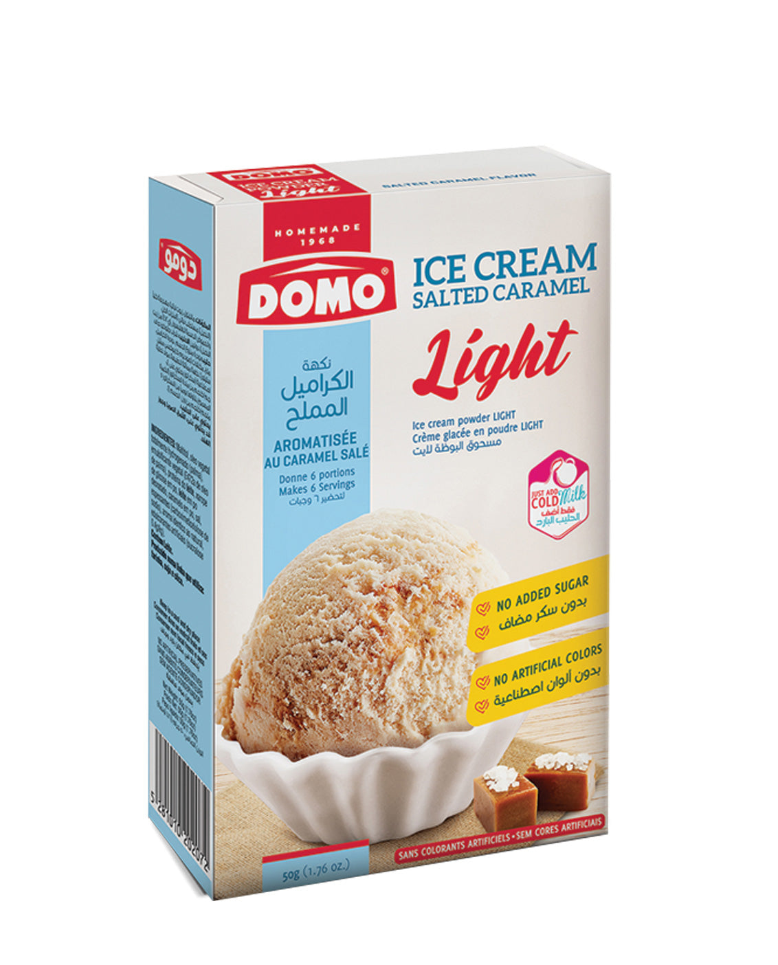 Domo Ice Cream Powder Light Salted Caramel 50G