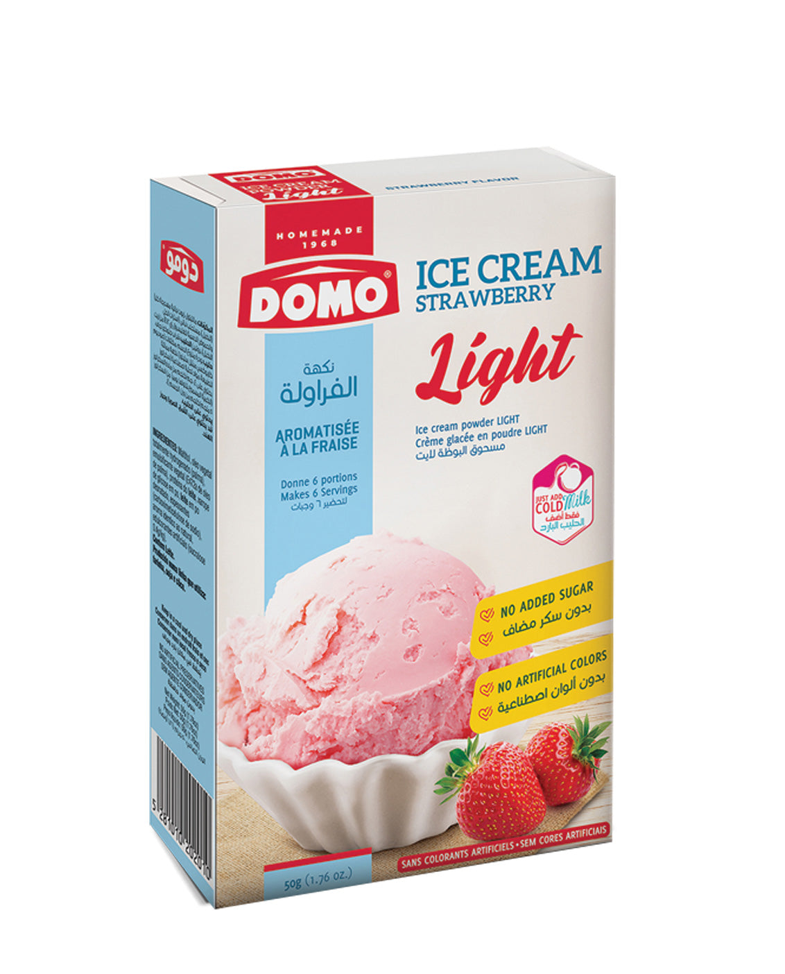 Domo Ice Cream Powder Light Strawberry 50G