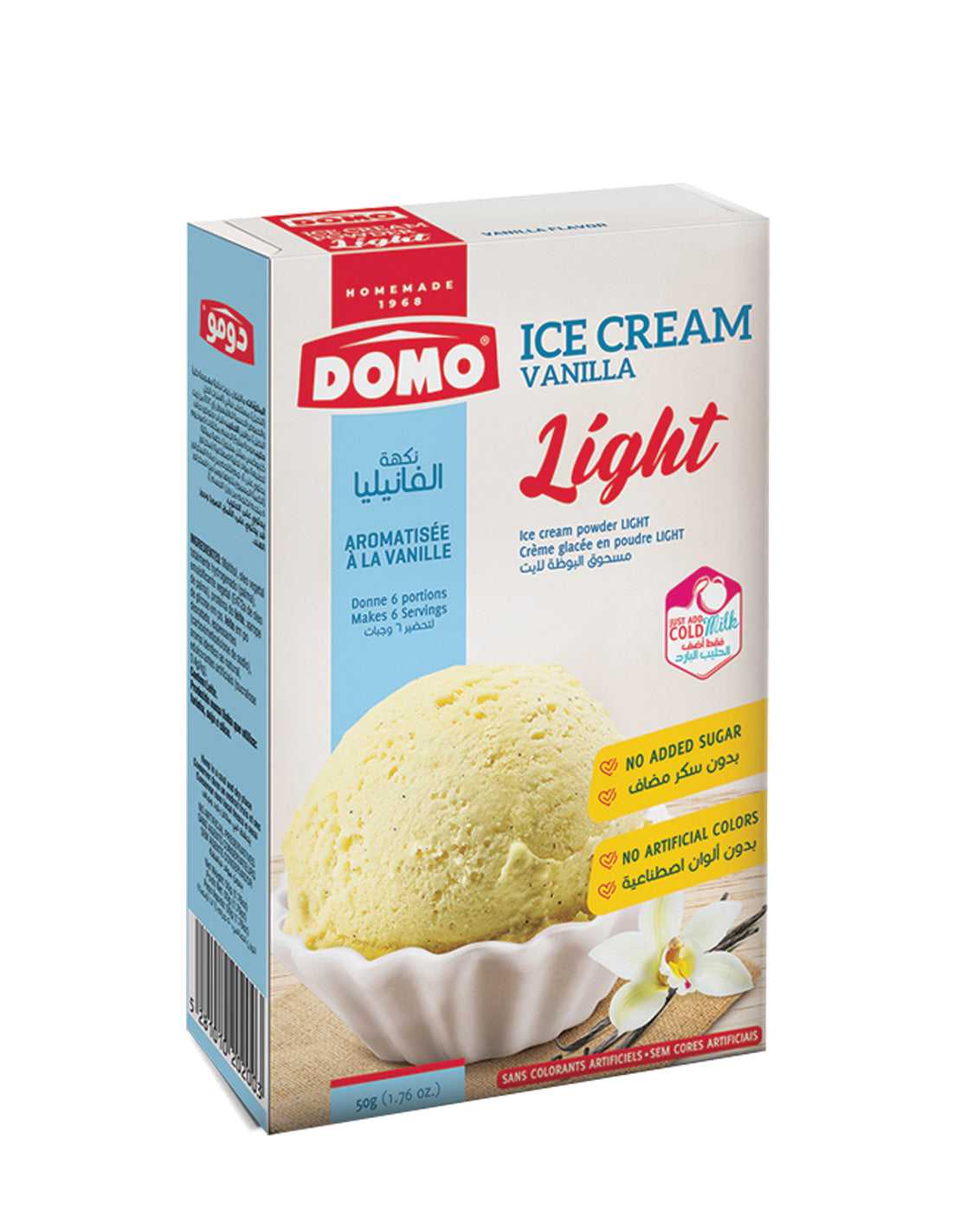 Domo Ice Cream Powder Light Vanilin 50G